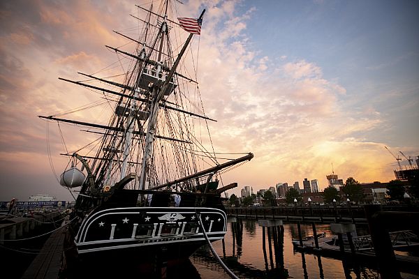 USS Constitution at Sunset