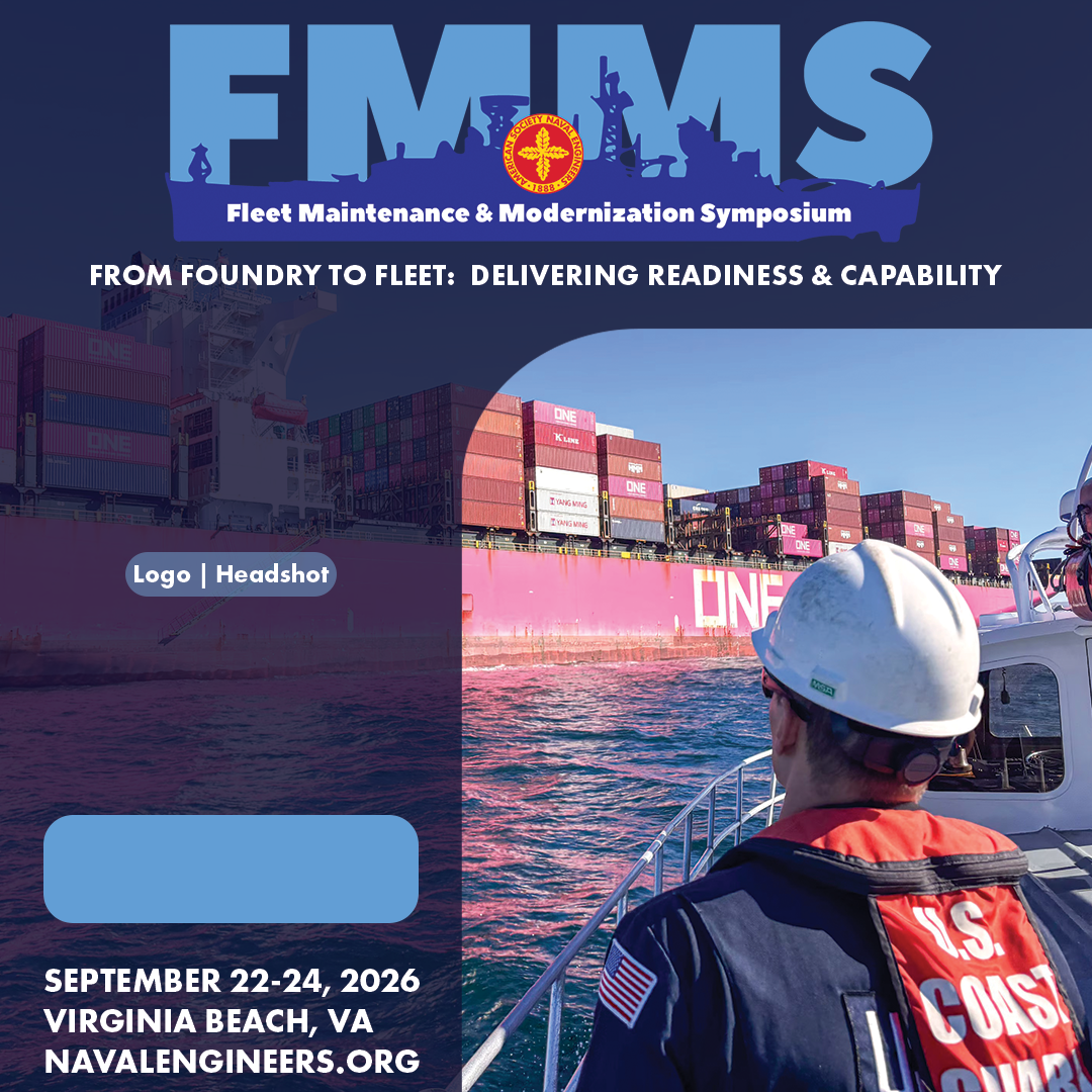 FMMS26 social graphic preview — Coast Guard boarding / container ship